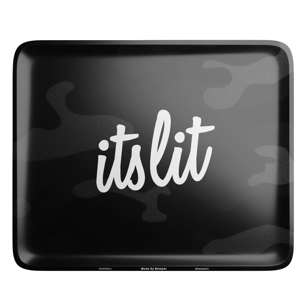 HEMPER - It's Lit Black Camouflage Rolling Tray