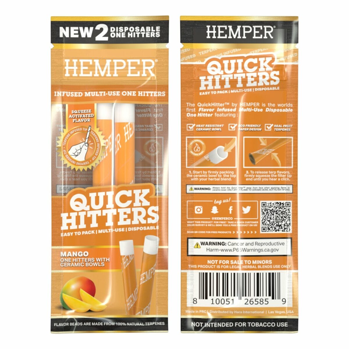 HEMPER - Quick Hitters Multi-Use One Hitter | Mango