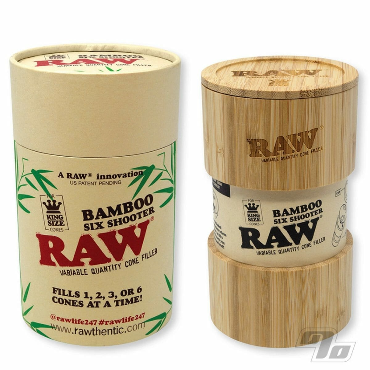 RAW - Bamboo Six Shooter King Size Cone Filler